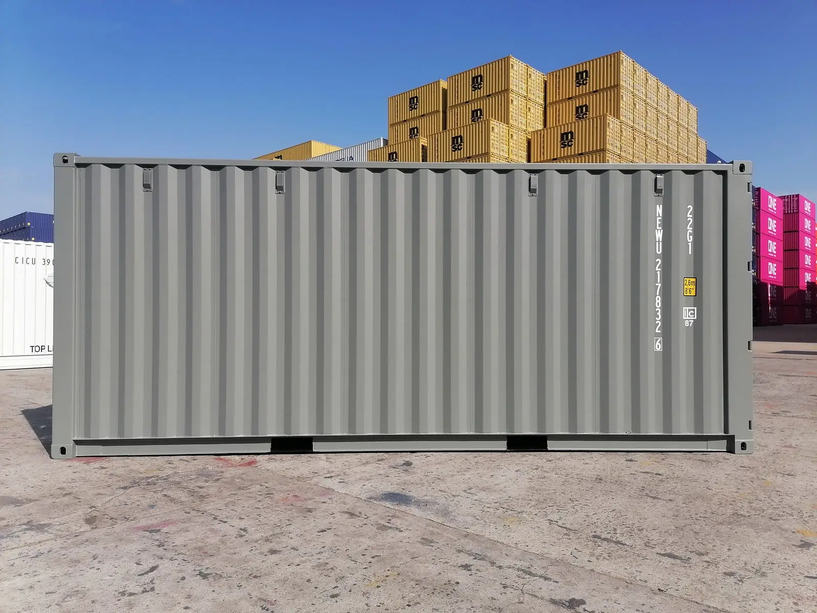 Sea container 20'DC OW - new, gray, steel - Steelcube